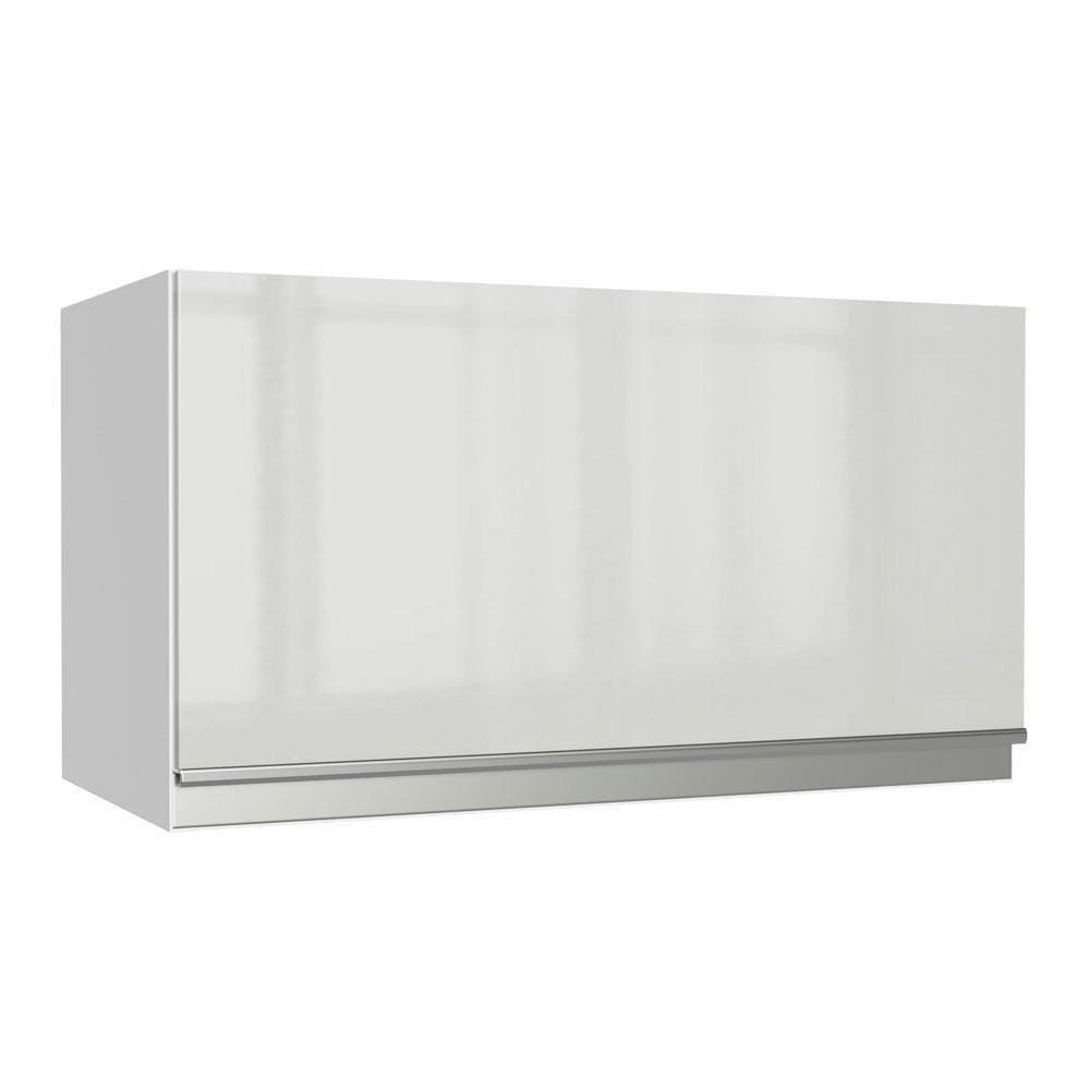 Armário Aéreo Acordes 100% Mdf 60cm 1 Porta Branco Brilho
