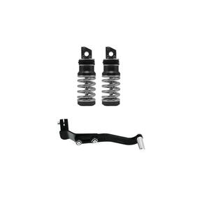 1 Par Pedaleira + 1 Pedal Preto Esportiva Cg Titan Biz