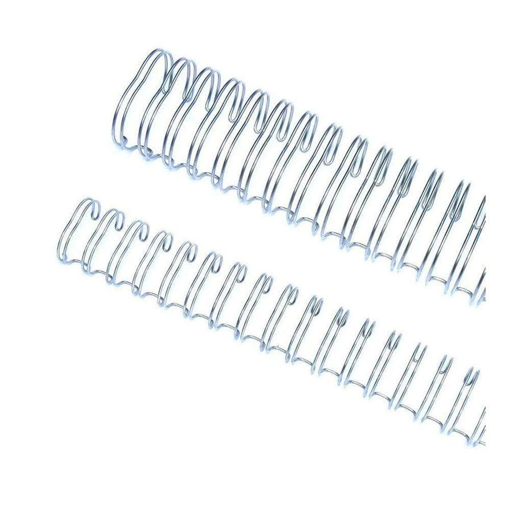 Wire-o Garra Duplo Anel 1"1/8 250 Fls A4 2x1 Prata 25 Und