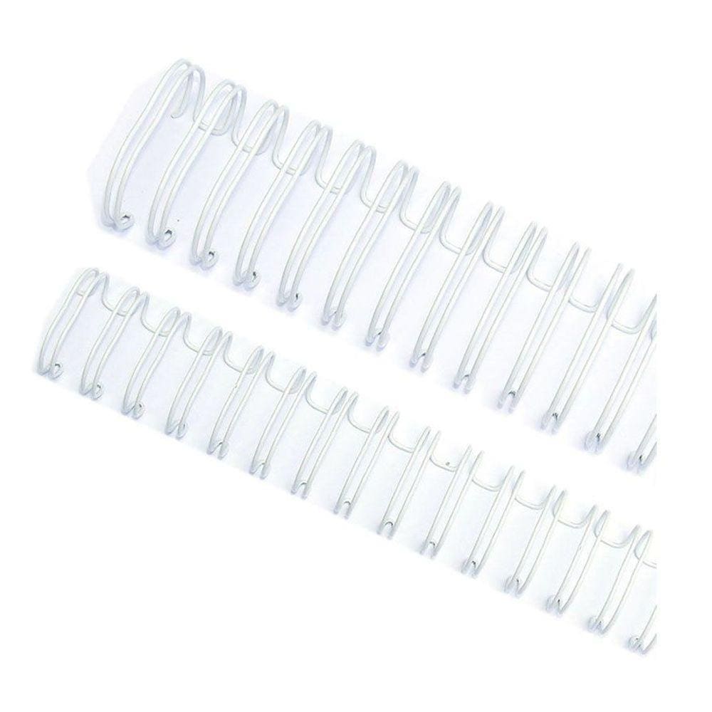 Wire-o Garra Duplo Anel 1”1/4 270 Fls A4 2x1 Branco 25 Und