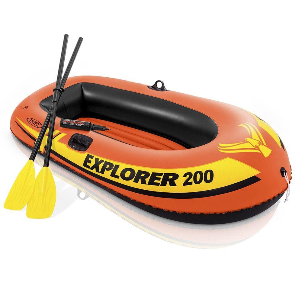 Bote Inflável Explorer 200 com Remos e Bomba Manual Intex