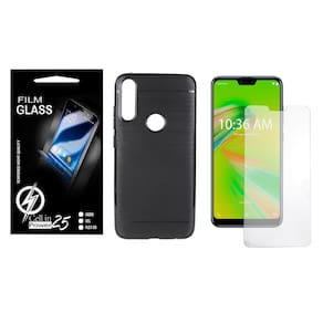 Capa Emborrachada Zenfone Max Shot Zb634kl 6.26 + Película De Vidro - Cell In Power25