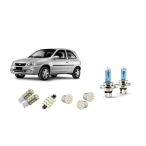 Kit Lâmpada Super Branca Farol Led Corsa Antigo Até 2001