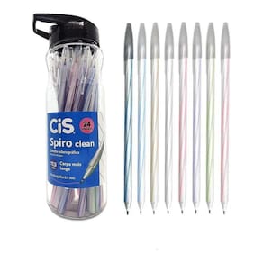 Caneta Spiro Clean 0.7Mm Pote Com 24 Cores - Lançamento Cis