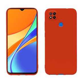Capa protetora de silicone Smartphone Xiaomi Redmi 9C, laranja