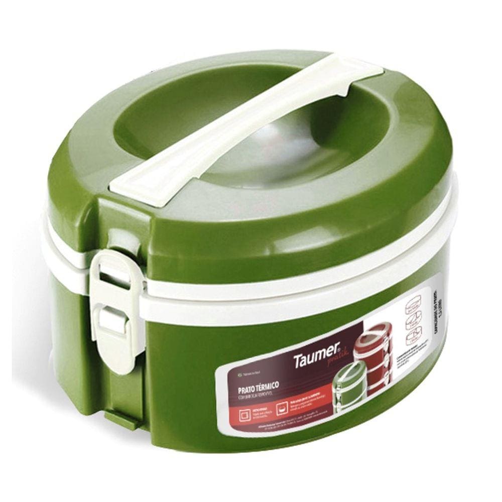 Prato Térmico Marmita C/ Divisória Refeição Almoço Marmitex Comida - Taumer