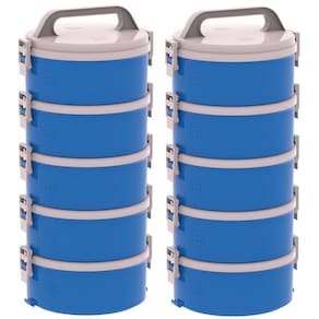 Kit 2 Conjunto 5 Marmitas Térmica Termopratos 1,5l Tekcor - Soprano