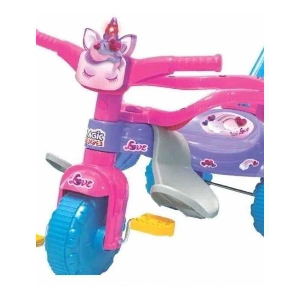 Triciclo Motoca Infantil Tico Tico Festa Azul Com Aro Protetor Magic Toys