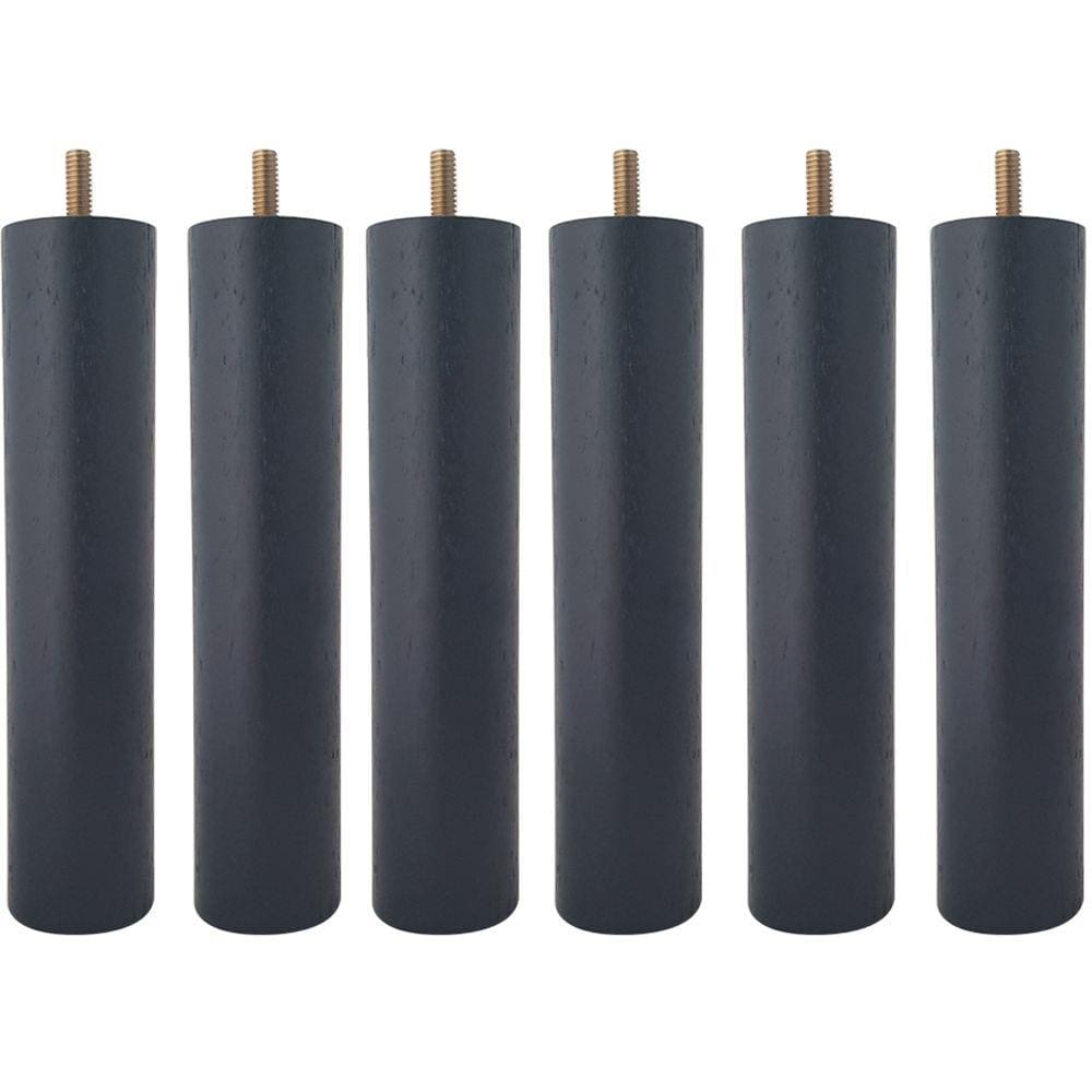 Kit 6 Pés De Cama Box Baú 20cm Casal Pés De Madeira Palito