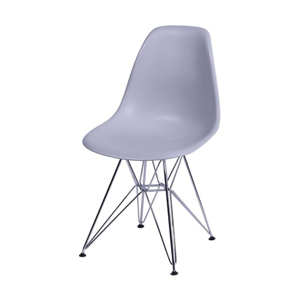 Cadeira Boxbit Dkr Eames Polipropileno Cinza Cromada