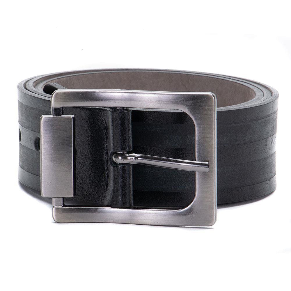 Cinto masculino em couro Preto com ajuste