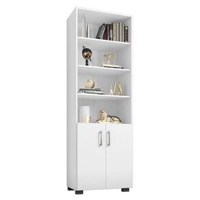 Estante Livreiro Office com 2 Portas Pequenas Branco Tx - PR Móveis