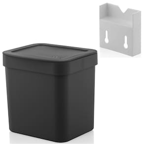 Kit Lixeira 2,5l Com Suporte Para Fixação De Parede Suspensa Trium - Ou