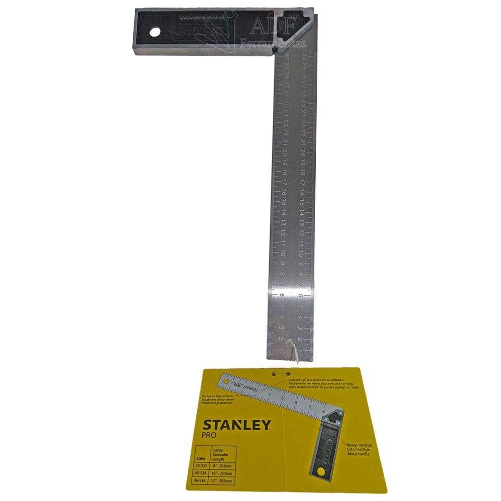 Esquadro de Metal Reforçado Profissonal Cabo Metal 12 - 46-536  Stanley