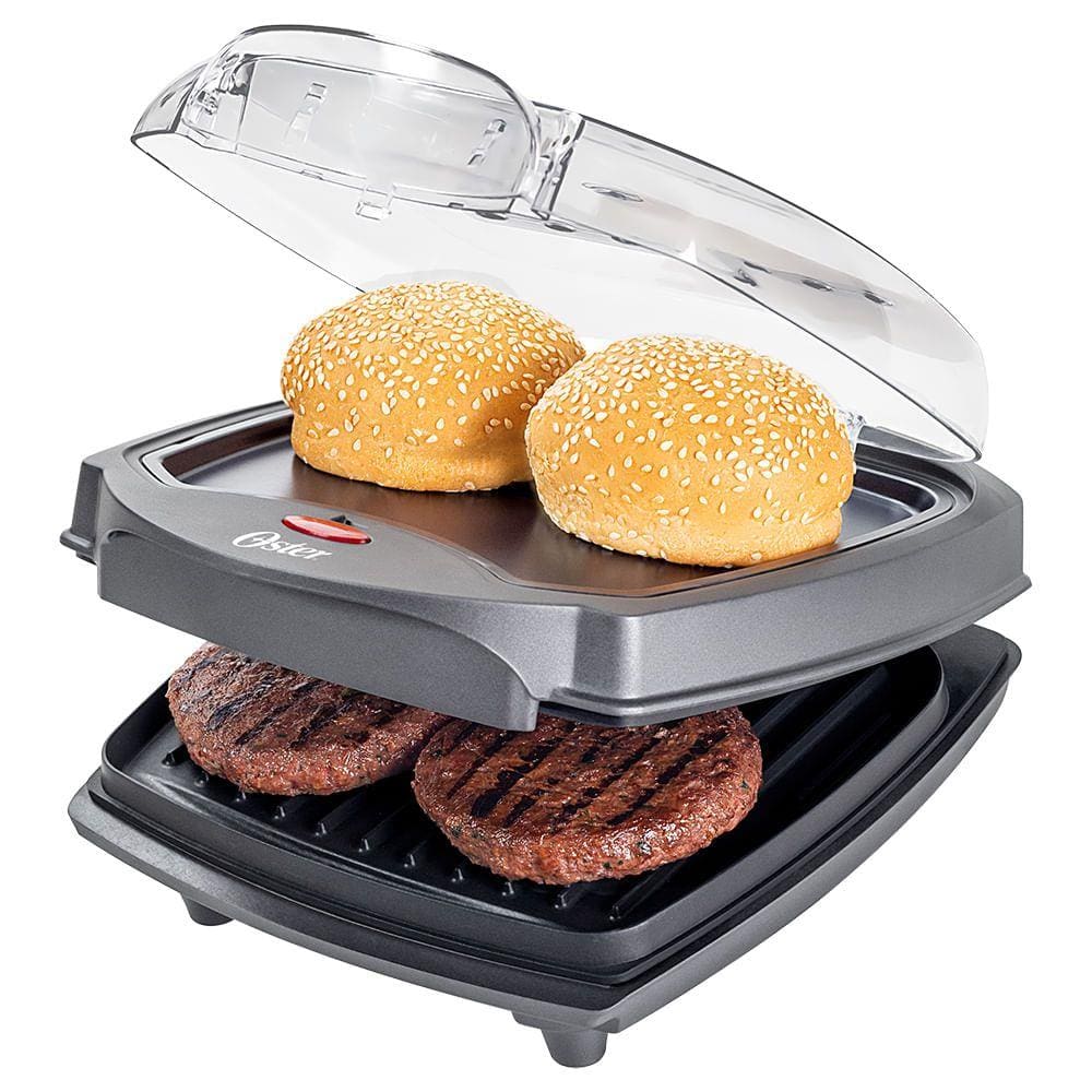 Grill Elétrico Burguer Oster 2 em 1 com Estufa - 220V