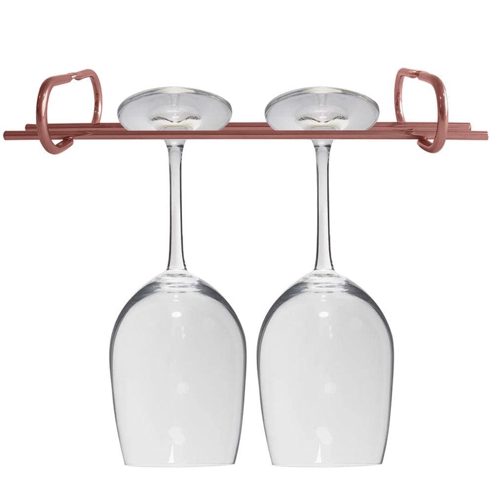 Suporte Porta Taças Reto 25cm Organizador De Taças Suspenso Rose Gold
