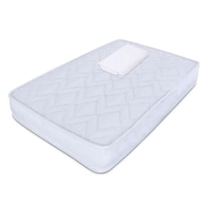 Kit Colchão Para Mini Berço Desmontável Chiqueirinho Cercadinho 100x70x6cm + Lençol Hipoalergênico com Elástico Impermeável - BF Colchões
