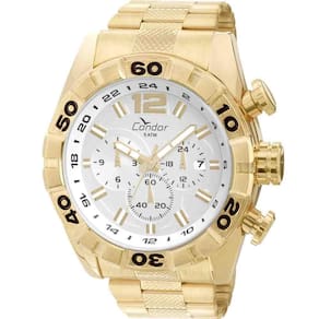 Relógio Condor Masculino Cronógrafo Dourado COVD33AAS/4K