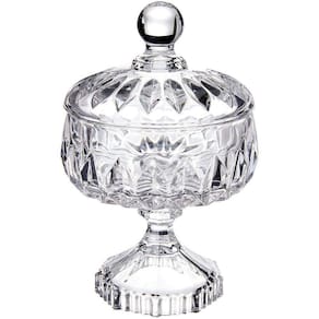 Bomboniere Potiche de Cristal c/ Pé Louise 22,5 cm - Wolff