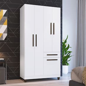 Guarda Roupa Solteiro 5 Portas 1 Gaveta Laguna Faimec