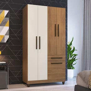 Guarda Roupa Solteiro 5 Portas 1 Gaveta Laguna Faimec