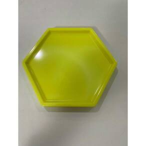 BANDEJA SEXTAVADA 18X20,5CM - AMARELA FLUORESCENTE - 1 unidade