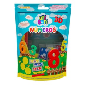 Massinha NÚMEROS com formas 3D UTIGUTI - Canson