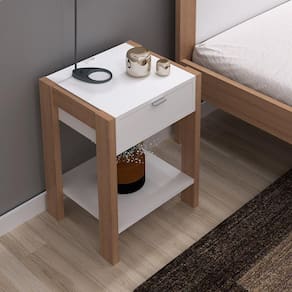 Mesa de Cabeceira 1 Gaveta com Tomada AZ1016 Tecnomobili