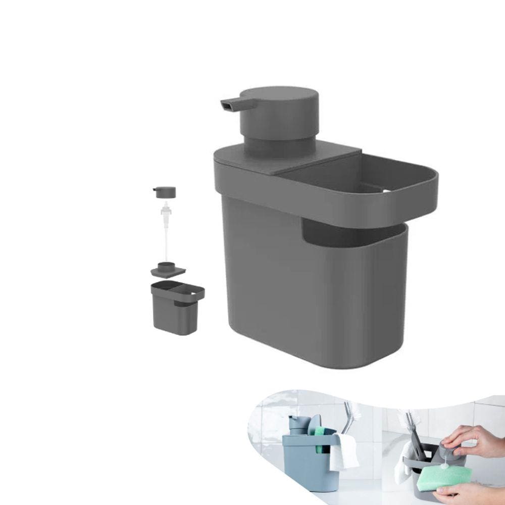 Dispenser Porta Detergente Líquido Organizador Pia Esponja Cozinha - DT 550 Ou