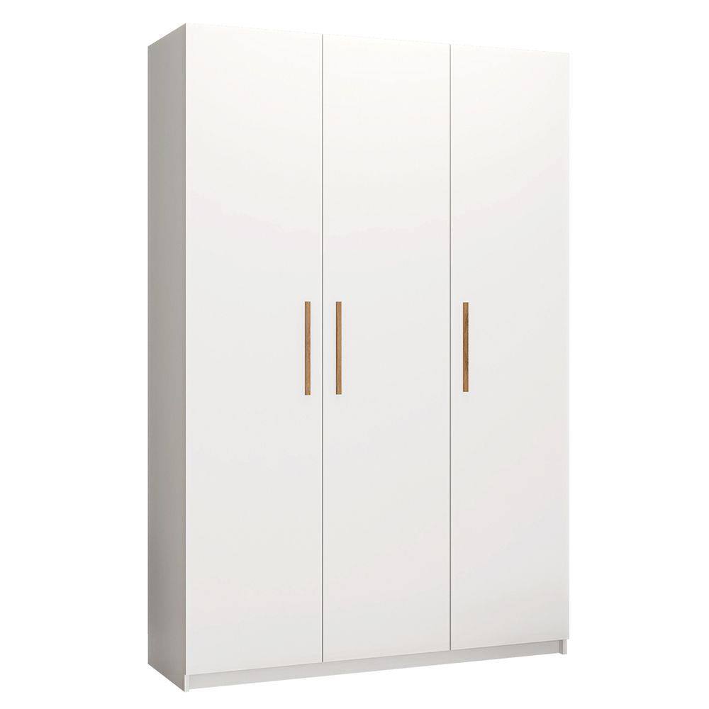 Guarda Roupa Casal 3 Portas 2 Gavetas Paris Branco Caemmun