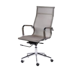 Cadeira Boxbit Eames Office Tela Alta Tela Cobre Base Rodízio Cromada