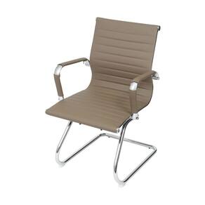 Cadeira Boxbit Eames Office Esteirinha P.U. Caramelo Base Fixa Cromada