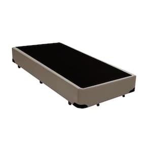 Cama Box Blindado Solteiro AColchoes Sintético Bege 40x88x188