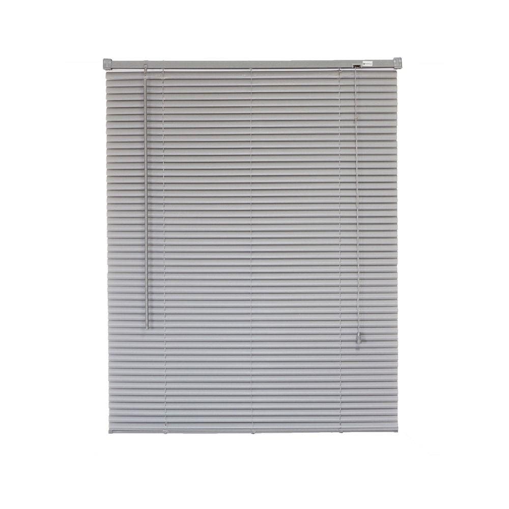 Persiana Horizontal PVC Cinza 120 (L) x 220 (A) cm Cortina Completa C/ Kit de Instalação 1,20 x 2,20
