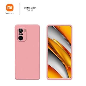 Capa protetora de silicone Smartphone POCO F3, rosa