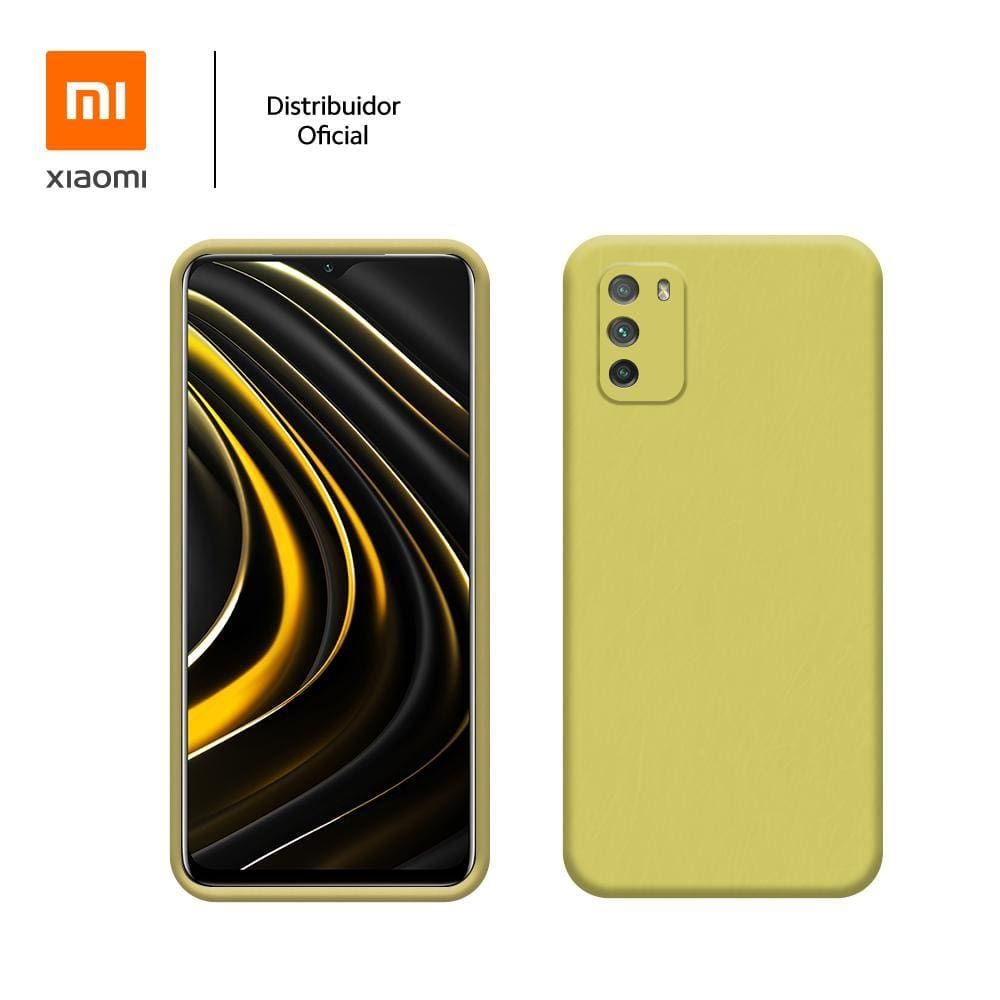 Capa protetora de silicone Smartphone Xiaomi Poco M3, amarelo