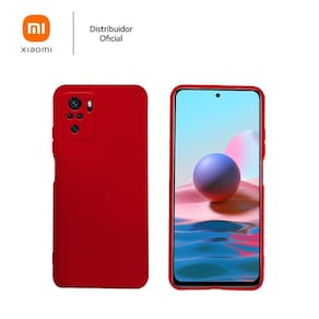 Capa protetora de silicone Smartphone Redmi Note 10 / 10S, vermelho