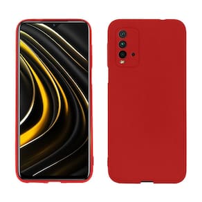 Capa protetora de silicone Smartphone Xiaomi Redmi 9T, vermelho