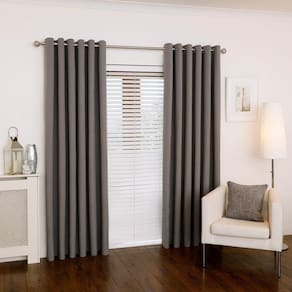 Cortina Tecido Oxford Cinza-Escuro 300X180 Sala/Quarto