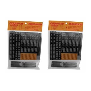 Kit Duplo De Etiquetas Magneticas Pequenas C Base P Vitrines