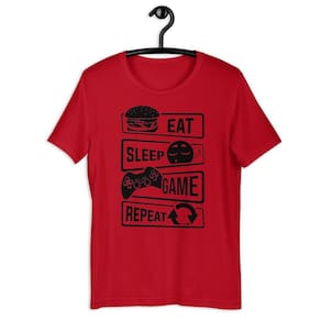 Camiseta Infantil - Eat Sleep Game and Repeat