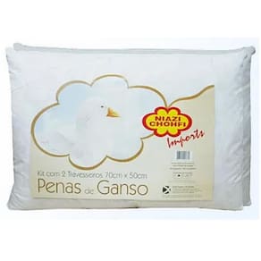 Kit Travesseiro 0,50 X 0,70 100%Pena C/2 Pcs