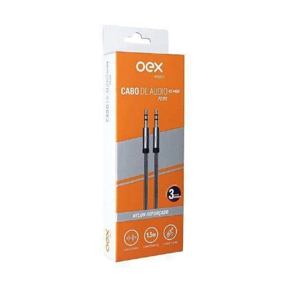 Cabo De Audio Oex P2 /P2 Plug 3.5mm Stereo 1,5mts CE400