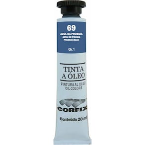 Tinta Óleo Corfix 20ml Cor Azul da Prussia 69 Gr. 1