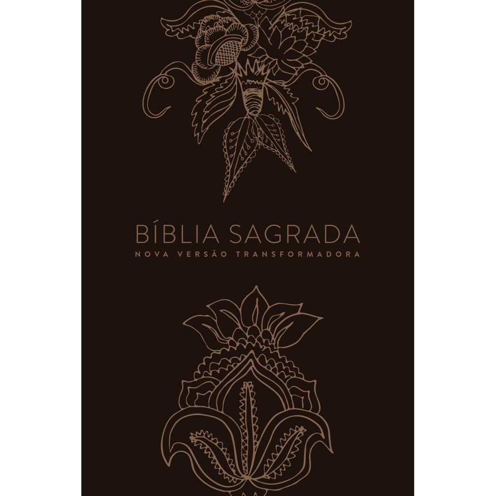 Bíblia Nvt Ln Indian Flowers Dourada