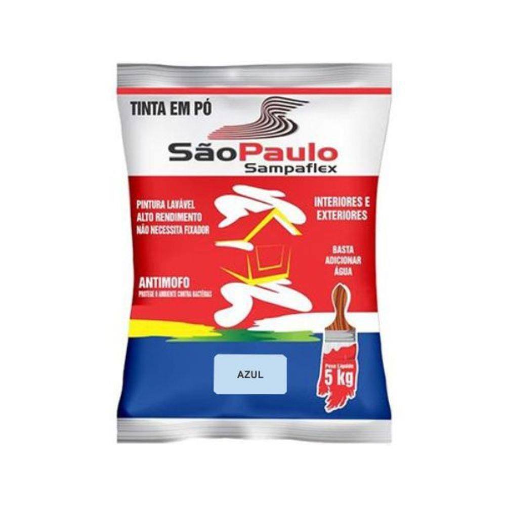 Tinta Pó Azul 500g Emb. c/ 10 Un. Xadrez - Tintas e Acessórios