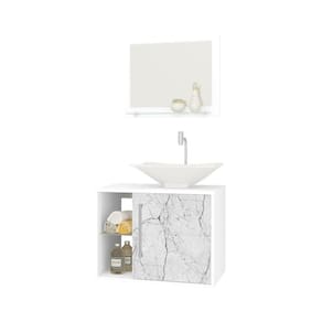 Conj Gabinete Baden Bechara Branco Carrara Banheiro