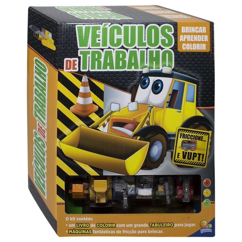 Brincar-aprender-colorir: Veículos de trabalho