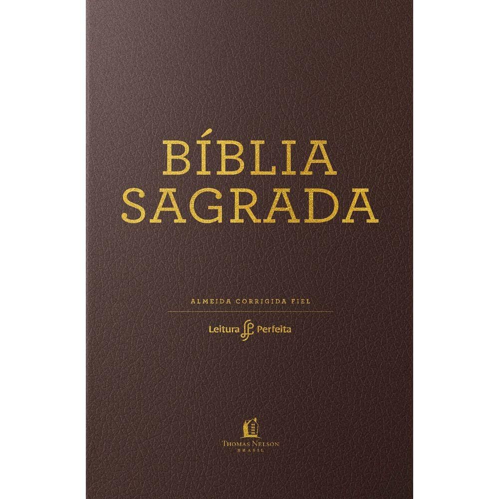 Bíblia ACF, Couro Soft, Marrom, Leitura Perfeita