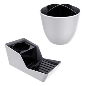Kit Organizador De Pia Detergente + Escorredor Talheres - Branco Crippa